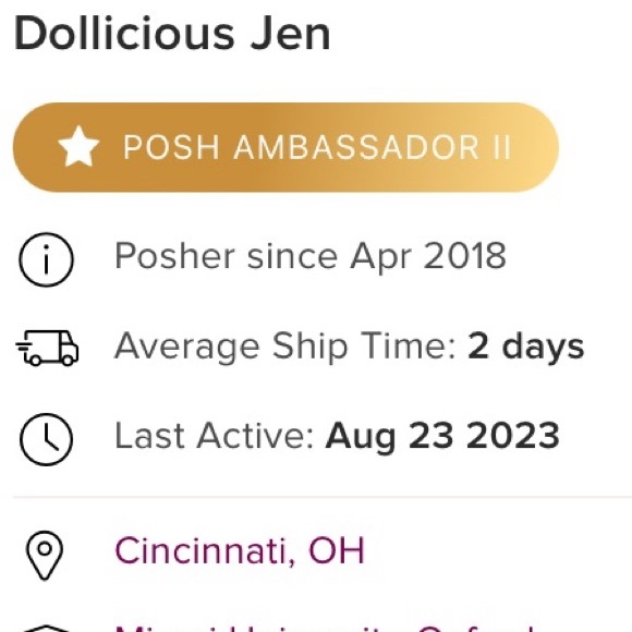 Meet your Posher JENNIFER💕 DOLLICIOUS LLC. 💕 - Picture 2 of 2